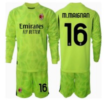 AC Milan Mike Maignan #16 Bramkarskie Koszulka Trzecia dzieci 2024-25 Długi Rękaw (+ krótkie spodenki)